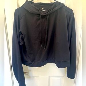 All in motion black crop sweatshirt with hood